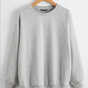 Grey crew neck sweatshirt